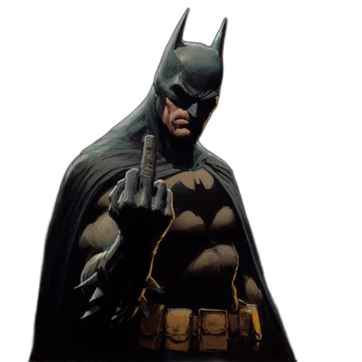mask, weapon, comic book art, concept art, photorealistic, 3d render, batman, depicted transparent PNG cut-out