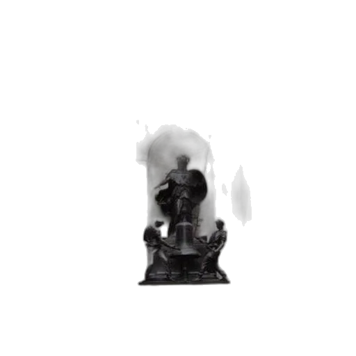 robot, mask, weapon, crown, concept art, 3d render, pixel art, photorealistic transparent PNG cut-out