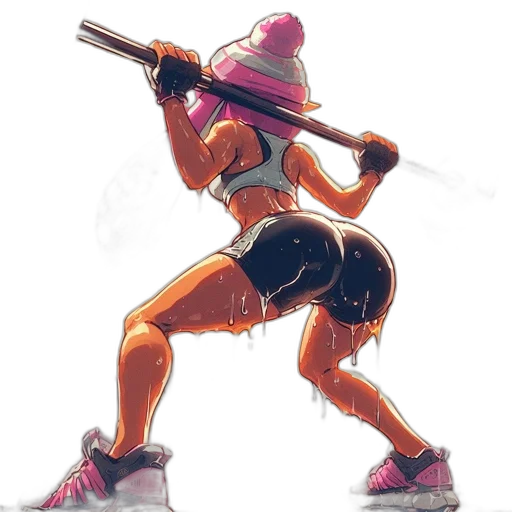 weapon, concept art, comic book art, cartoon, anime, athletic, individual, possibly transparent PNG cut-out