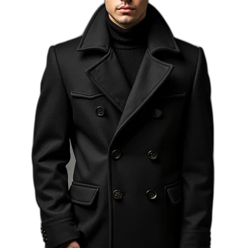 jacket, staff, face, photorealistic, concept art, 3d render, dark, monochrome transparent PNG cut-out