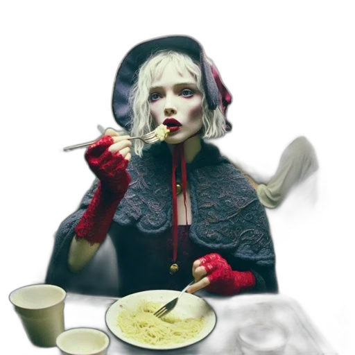 food, mask, face, concept art, photorealistic, 3d render, fantasy art, woman transparent PNG cut-out