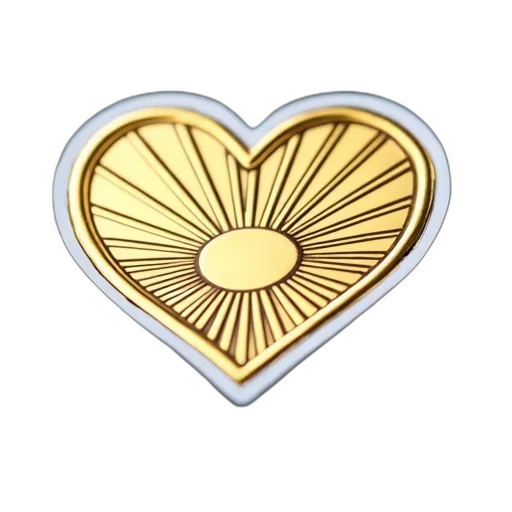 jewelry, crown, staff, flower, 3d render, golden, sticker, heart transparent PNG cut-out