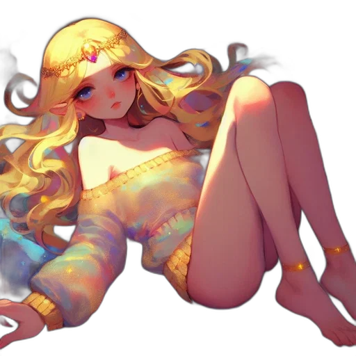 dress, creature, hair, pixel art, concept art, fantasy art, watercolor, outer space transparent PNG cut-out