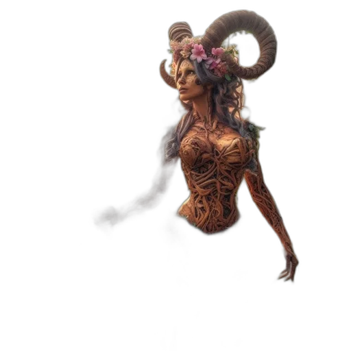creature, hair, staff, dragon, concept art, fantasy art, pixel art, 3d render transparent PNG cut-out