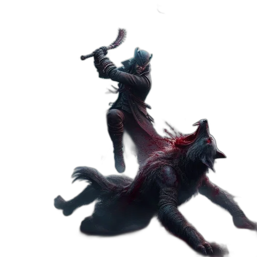 creature, animal, staff, weapon, concept art, fantasy art, pixel art, 3d render transparent PNG cut-out