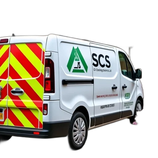 staff, 3d render, white, van, logo, scs, cleaning, services transparent PNG cut-out