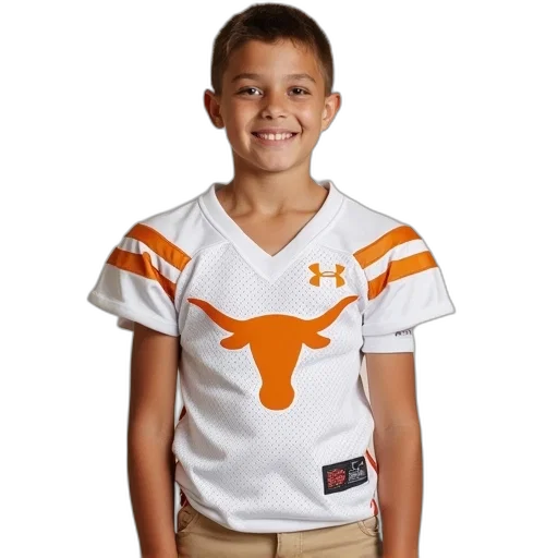 texas, longhorns, youth, tennessee, jersey, white transparent PNG cut-out