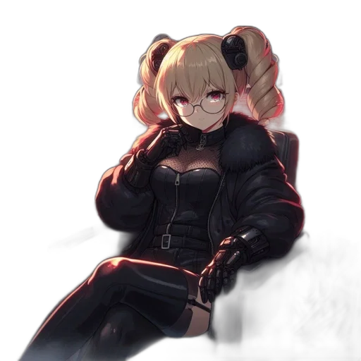 jacket, weapon, staff, dress, anime, cyberpunk, concept art, pixel art transparent PNG cut-out