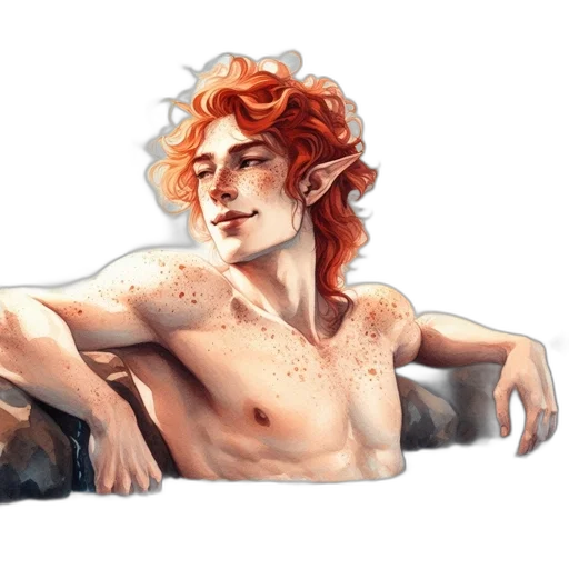 watercolor, concept art, fantasy art, pixel art, fire, underwater, idyllic, landscape transparent PNG cut-out