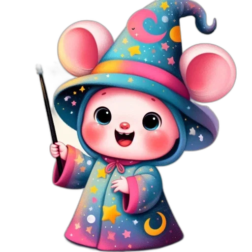 staff, hat, creature, animal, fantasy art, concept art, 3d render, photorealistic transparent PNG cut-out