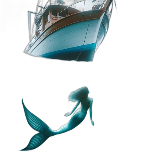 creature, concept art, 3d render, photorealistic, fantasy art, underwater, blue, anchored transparent PNG cut-out