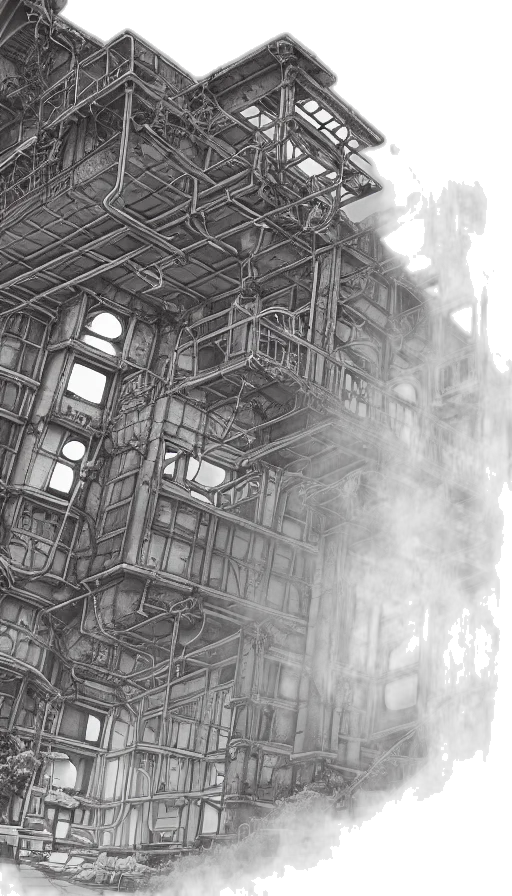 building, robot, concept art, comic book art transparent PNG cut-out