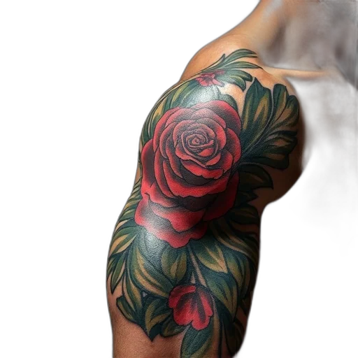flower, photorealistic, red, body, art, amir, khan, arm transparent PNG cut-out