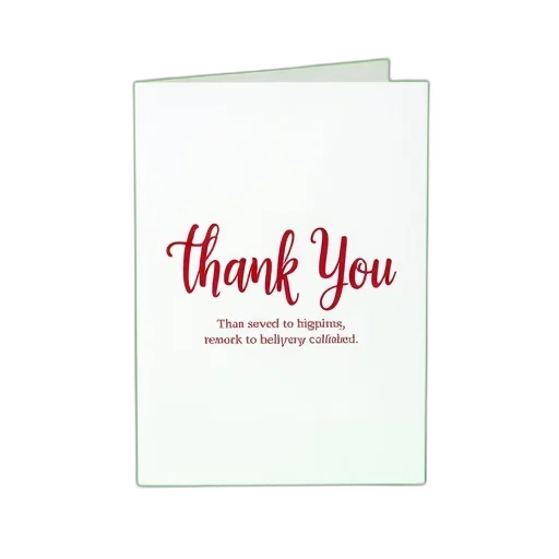 staff, white, card, red, thank, message, center, surrounded transparent PNG cut-out