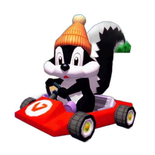 car, animal, hat, creature, concept art, 3d render, pixel art, anthropomorphic transparent PNG cut-out