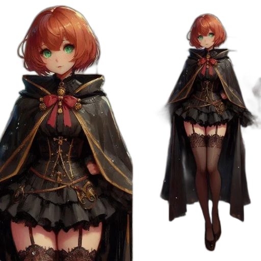 jacket, dress, staff, concept art, fantasy art, 3d render, pixel art, dark transparent PNG cut-out