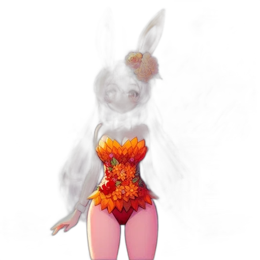 dress, mask, creature, concept art, fantasy art, 3d render, pixel art, female transparent PNG cut-out