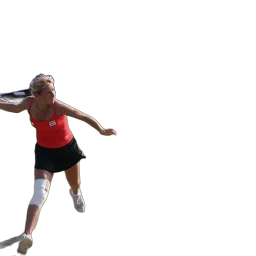 hair, female, tennis, player, red, tank, top, black transparent PNG cut-out