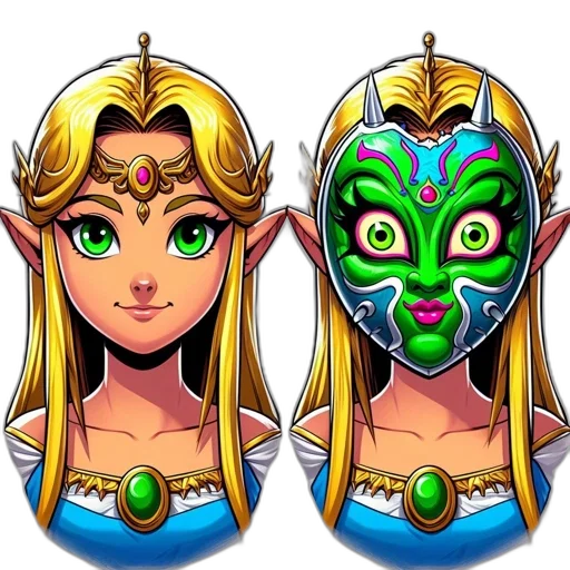 mask, jewelry, face, concept art, fantasy art, pixel art, comic book art, female transparent PNG cut-out