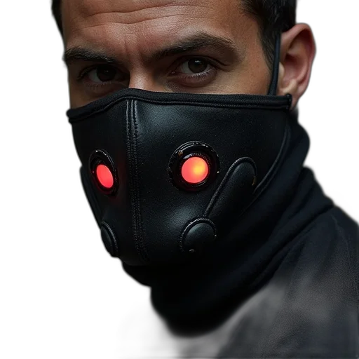 mask, robot, face, jacket transparent PNG cut-out