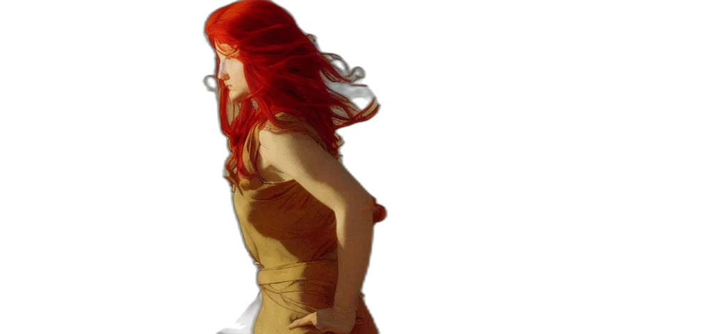 dress, hair, crown, concept art transparent PNG cut-out