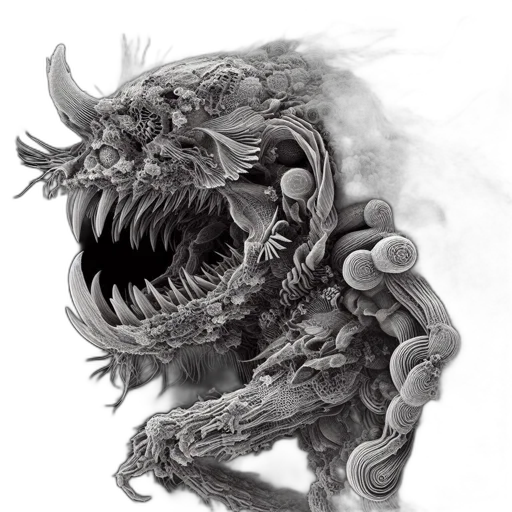 dragon, creature, mask, face, concept art, fantasy art, photorealistic, pencil sketch transparent PNG cut-out