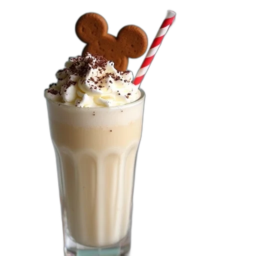 food, glass, milkshake, red, white, striped, straw, topped transparent PNG cut-out