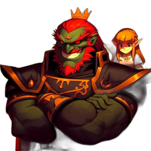 crown, mask, staff, concept art, pixel art, fantasy art, comic book art, two transparent PNG cut-out