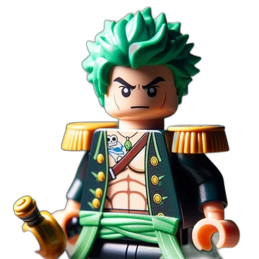 staff, crown, jacket, face, 3d render, concept art, green, lego transparent PNG cut-out