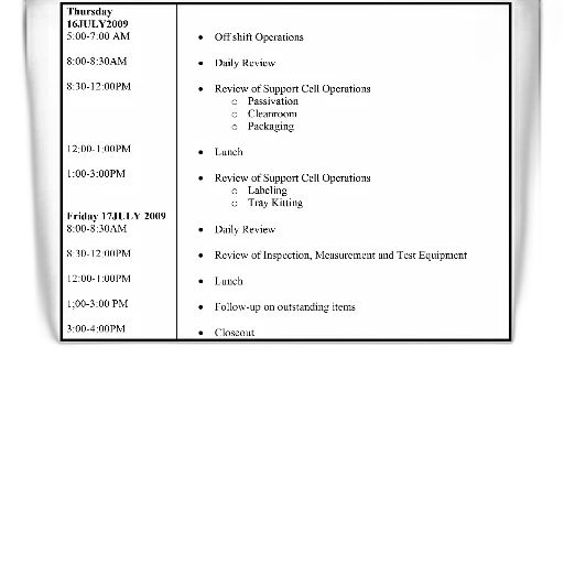 black, white, document, schedule, thursday, friday, detailing, various transparent PNG cut-out