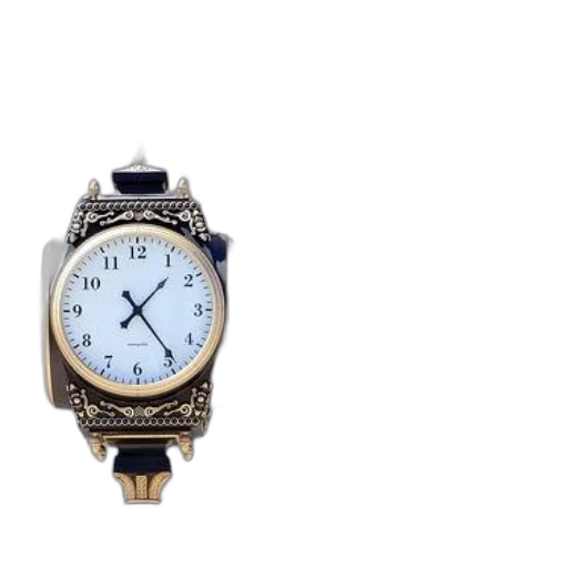 jewelry, 3d render, large, ornate, clock, roman, numerals, face transparent PNG cut-out