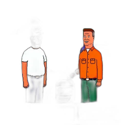 jacket, staff, face, robot, concept art, 3d render, pixel art, cartoon transparent PNG cut-out