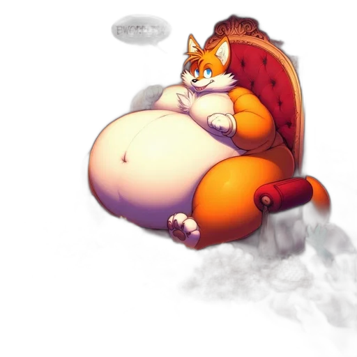 food, watercolor, concept art, fantasy art, pixel art, anthropomorphic, orange-and-white, furred transparent PNG cut-out