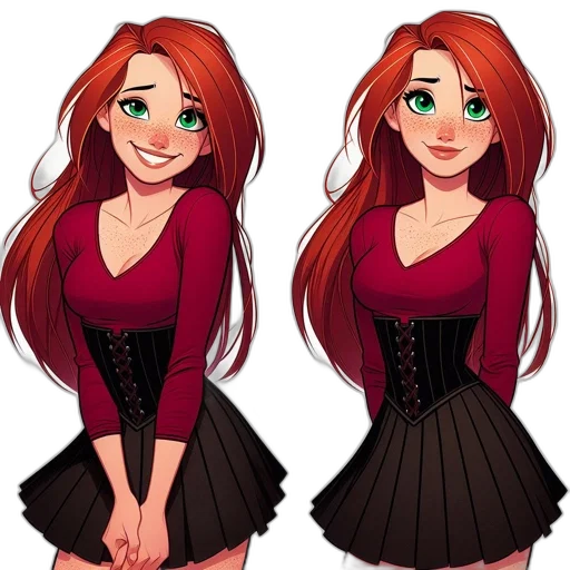 dress, cartoon, concept art, fantasy art, anime, dark, red, monochrome transparent PNG cut-out