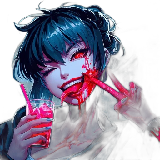 mask, face, weapon, cyberpunk, vaporwave, concept art, anime, neon lights transparent PNG cut-out