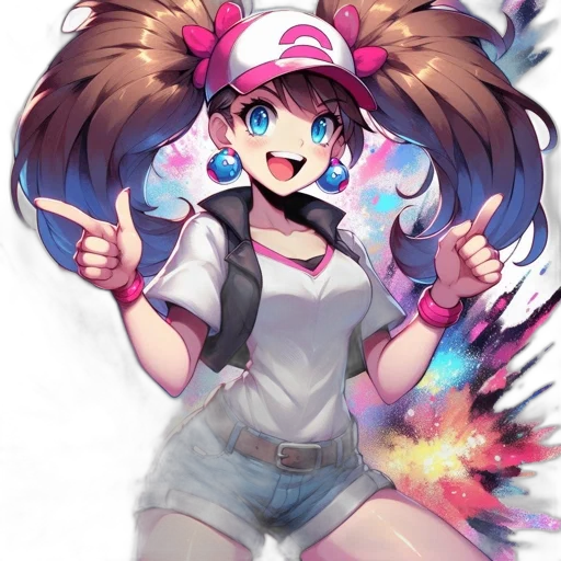 staff, weapon, hat, hair, anime, vaporwave, concept art, pixel art transparent PNG cut-out