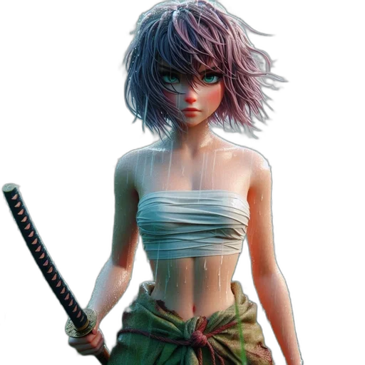 sword, weapon, staff, concept art, fantasy art, comic book art, 3d render, green transparent PNG cut-out