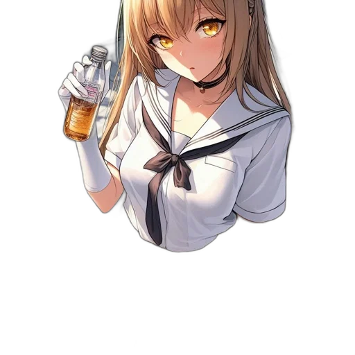 bottle, weapon, staff, robot, anime, pixel art, cartoon, concept art transparent PNG cut-out