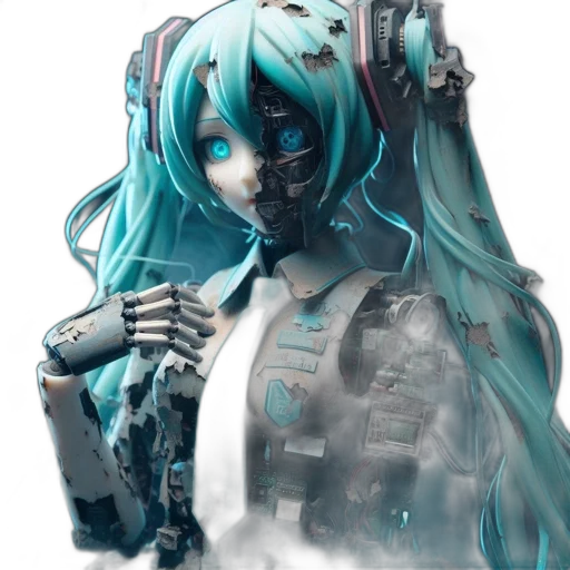 robot, mask, face, weapon, cyberpunk, concept art, vaporwave, anime transparent PNG cut-out