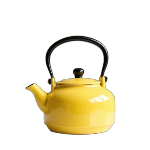robot, staff, furniture, hat, 3d render, photorealistic, yellow, ceramic transparent PNG cut-out