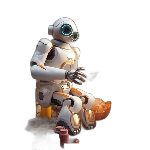 robot, creature, animal, concept art, 3d render, cyberpunk, fantasy art, outer space transparent PNG cut-out