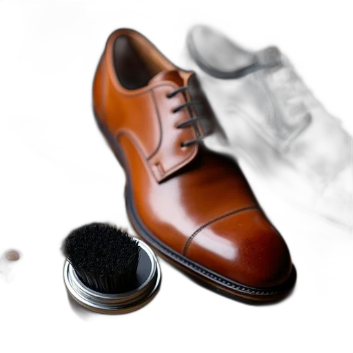 shoes, photorealistic, 3d render, concept art, monochrome, dark, brown, leather transparent PNG cut-out