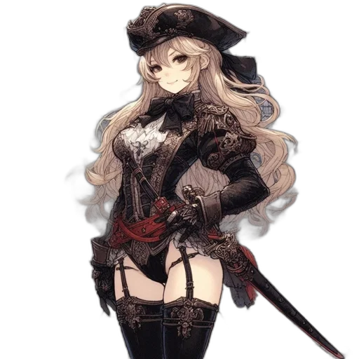 staff, sword, hat, weapon, fantasy art, concept art, anime, pixel art transparent PNG cut-out
