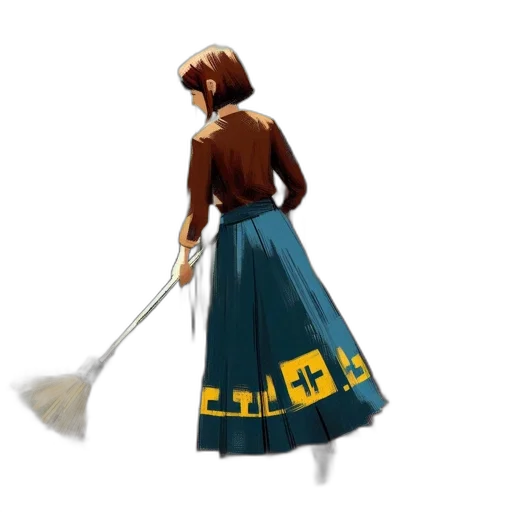 staff, dress, umbrella, sword, concept art, 3d render, pixel art, fantasy art transparent PNG cut-out