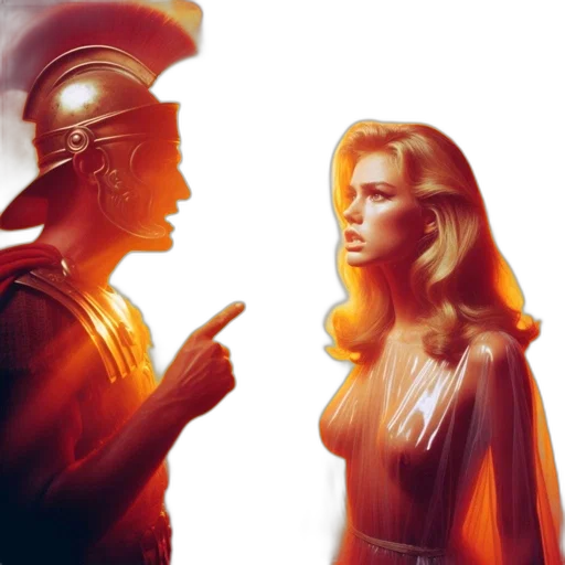 comic book art, concept art, fantasy art, photorealistic, outer space, fire, roman, soldier transparent PNG cut-out