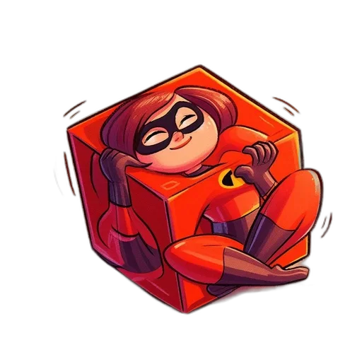 robot, furniture, mask, comic book art, concept art, pixel art, 3d render, red transparent PNG cut-out