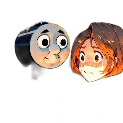 mask, concept art, cartoon, 3d render, anime, scene, thomas, friends transparent PNG cut-out