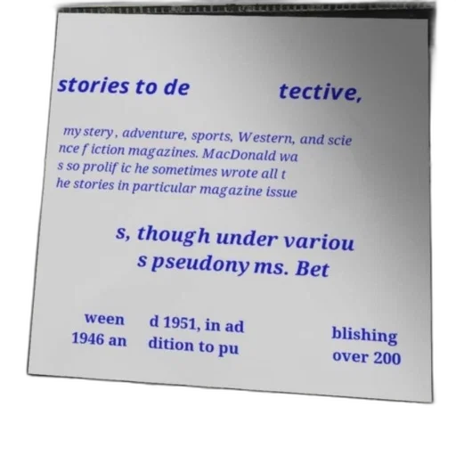poster, text, about, macdonald, prolific, writing, various, genres transparent PNG cut-out