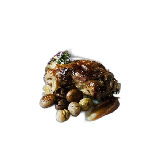 food, crown, jewelry, animal, photorealistic, 3d render, plate, mushrooms transparent PNG cut-out