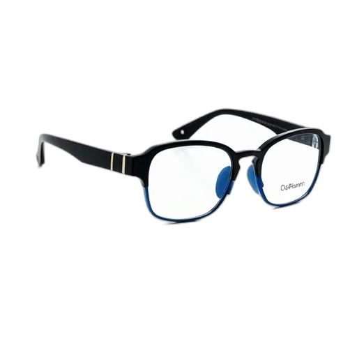 3d render, blue, pair, black, glasses, sleek, design, featuring transparent PNG cut-out